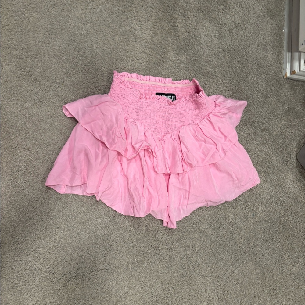 Katie J NYC Pink Ruffle Skirt